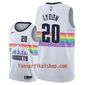 Denver Nuggets Trikot Tyler Lydon 20 2018-19 Nike City Edition Weiß Swingman - Herren
